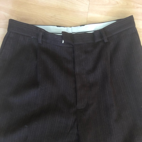 Brown Pin Stripe Trousers - Picture 4 of 5